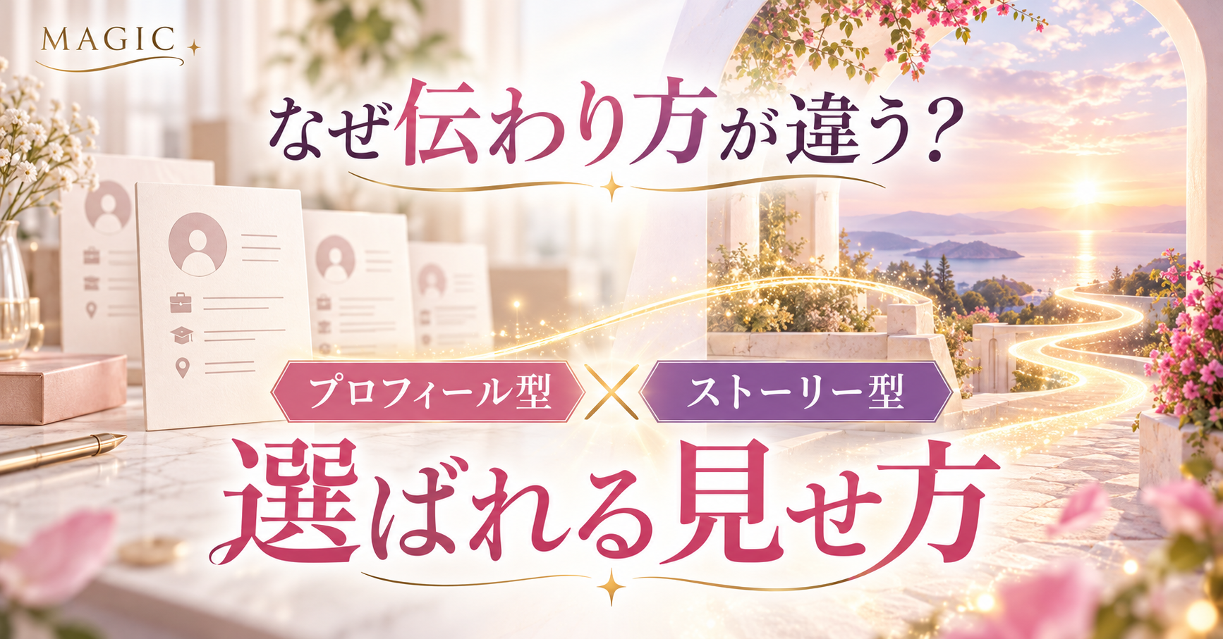 プロフィール型とストーリー型 選ばれる見せ方 教材表紙